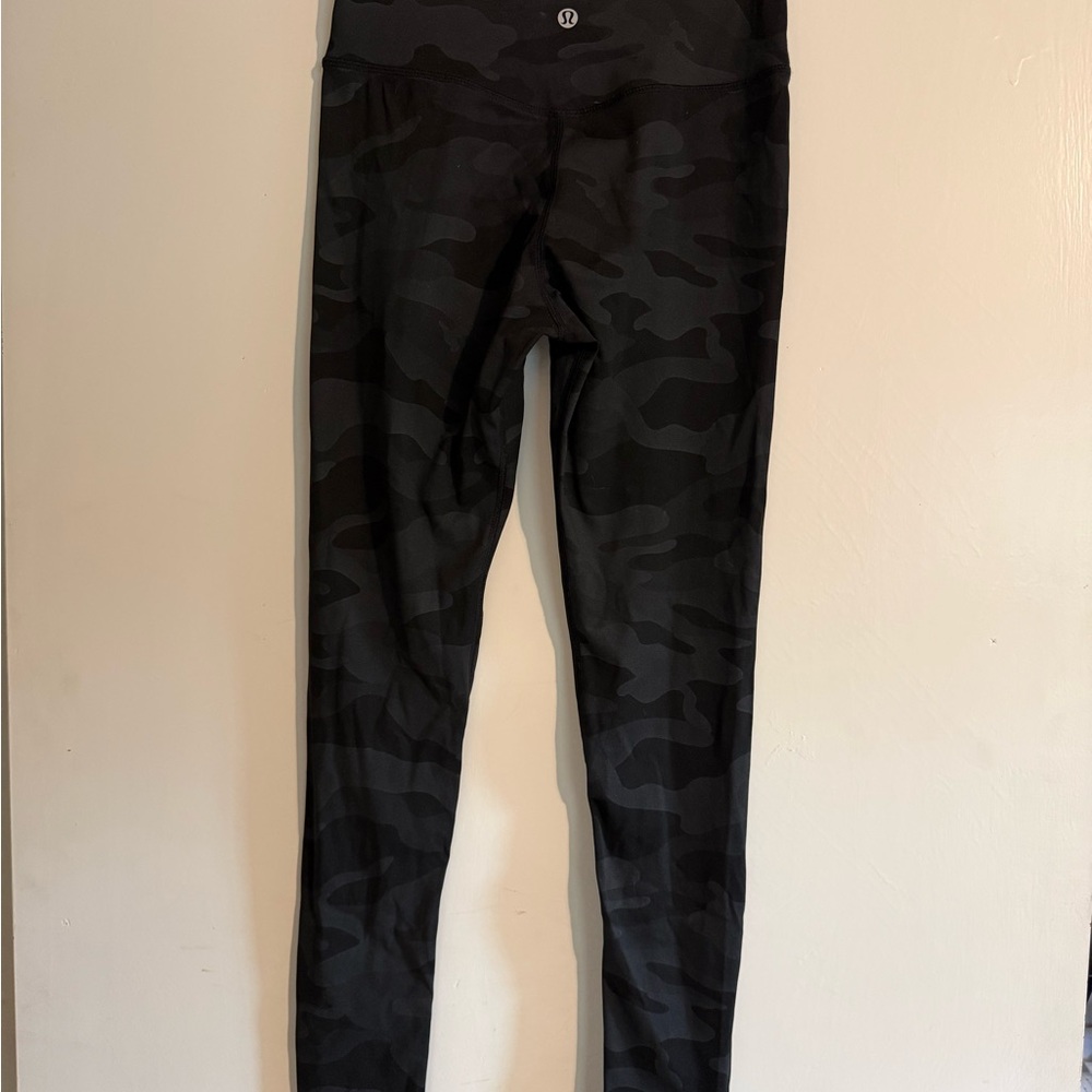 Lululemon Athletica Black Camouflage Leggings